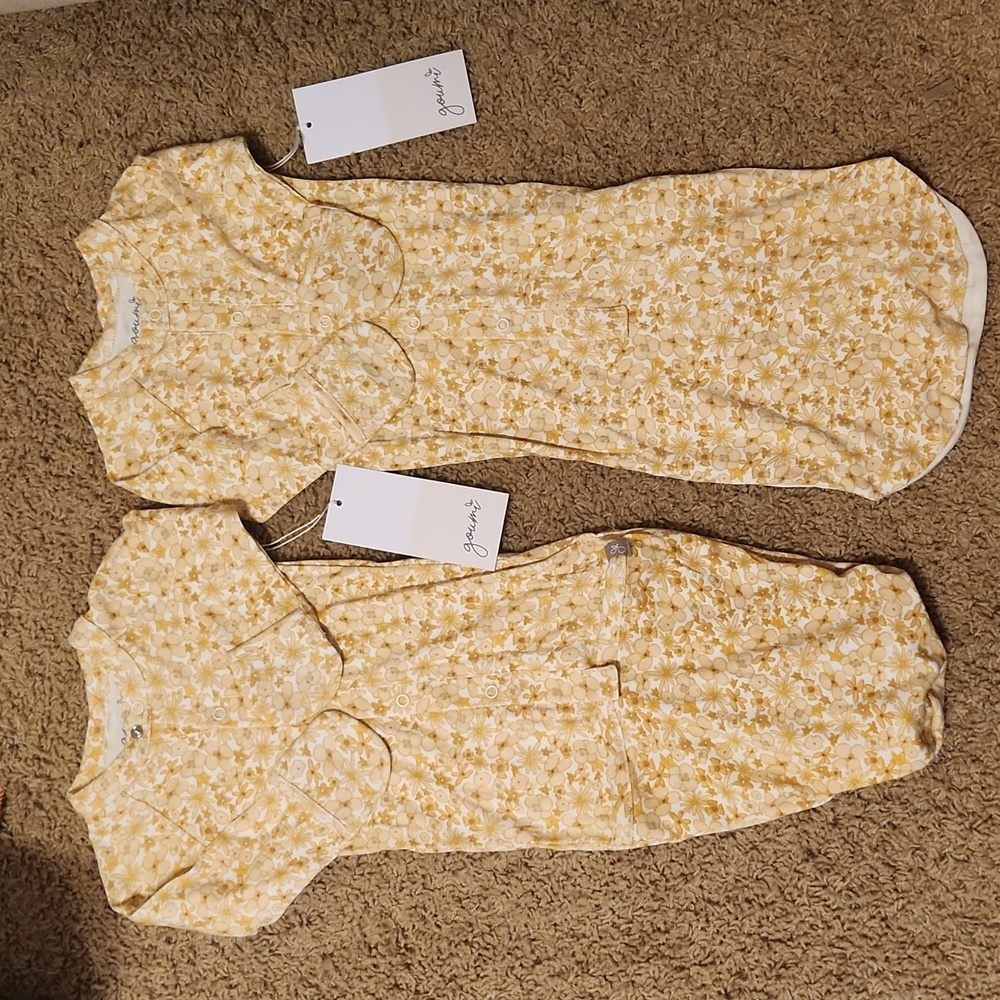 NWT - 2 Goumi Baby Gowns 3-6M